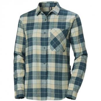 Helly Hansen Women's Long Sleeve Organic Flannel Shirt Green