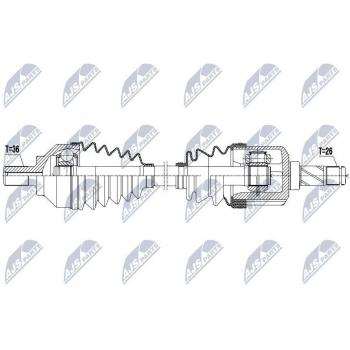 Árbol de transmisión NTY NPW-VV-067 - Alta resistencia y durabilidad