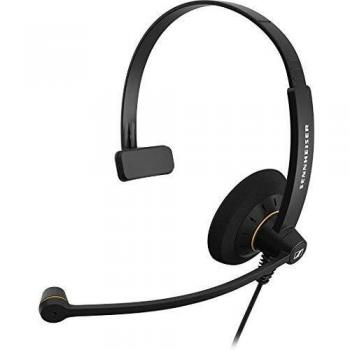 Epos Sennheiser Impact SC 30 USB ML Auriculares con Micrófono Monoaural con Conexión USB, Cancelación de Ruido y Voz HD