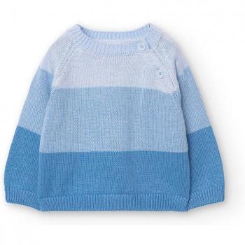 Boboli - Jersey de bebé niño colour block con cierre de botones en cuello