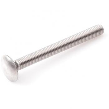 Perno tornillo M6x40mm DIN 603 de acero, rosca métrica, cabeza cuadrada, acabado galvanizado