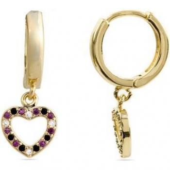 Pendientes Luxenter de Circonita Multicolor acabados en oro amarillo de 18k - Becias