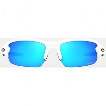 Oakley Junior Flak XXS Matte White Sunglasses with Prizm Sapphire Lenses