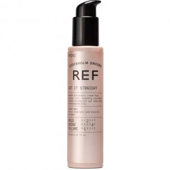 REF Stockholm Crema Get It Straight 125 Ml - Crema alisadora para el cabello, formulación que facilita el peinado liso, control del frizz, proporciona brillo y suavidad, contiene ingredientes hidratantes y protectores térm
