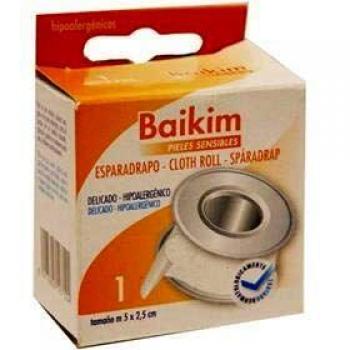 Baikim 103397 Esparadrapo Papel Hipoalergenico Blanco, 5x2.5cm