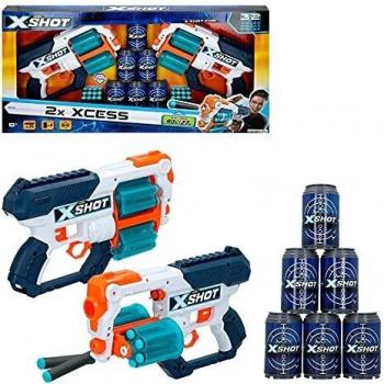 X-Shot - Set 2 pistolas con botes XCESS X-Shot
