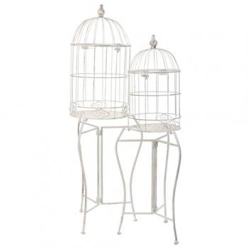 Soporte para Maceta de Hierro y Metal en Color Oro - Set de 2 Piezas (26 x 45 x 26 cm)