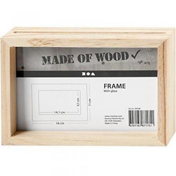 Marco 3D de Madera, Dimensiones 16x11 cm, Profundidad 4 cm, Doble Cara