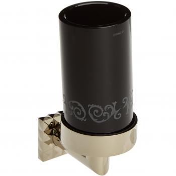 Pomdor - Portacepillos coco pvd niquel brillo - negro deco heritage