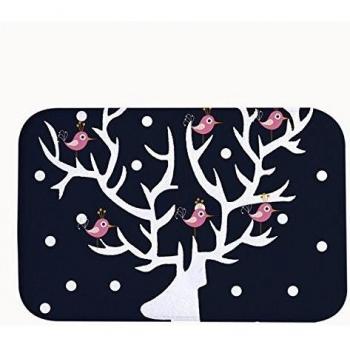 whiangfsoo Navidad Ciervo Azul Baño Cocina Puerta Delantera alfombrillas Capet, #07, 16 x 24