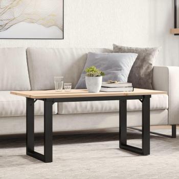 Mesa de centro O-frame 100x50x45cm Pino macizo y hierro fundido