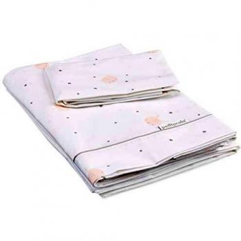 Petitpraia Sleepy Rosa Juego Sábanas Tríptico Cuna 70