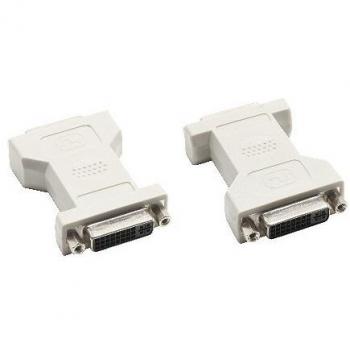 Adaptador DVI-D 24+1 hembra a hembra, digital, 6 cm, con conexión de datos y video, color negro