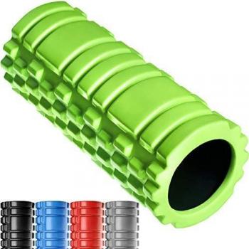 Rodillo de Masaje para Yoga Tectake - Rodillo de Espuma Verde para Automasaje y Ejercicio