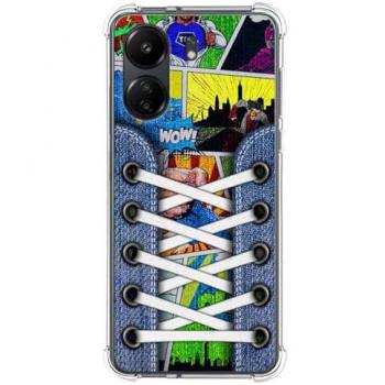 Funda Silicona Antigolpes para Xiaomi Poco C65 con Diseño de Zapatillas y 14 Dibujos