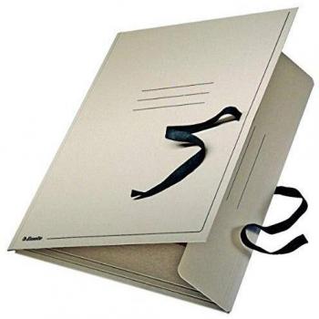 Carpeta de dibujo Esselte A1, con cintas, marrón natural, 540g/m², capacidad 20mm
