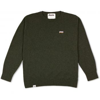 Brava Fabrics, Jersey Verde de Lana para Hombre, Modelo Outdoor Getaway, Talla L