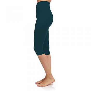 Pantalones Ditchil Capri Sparkle Leggings CP1050 para mujer en color negro y verde, talla S