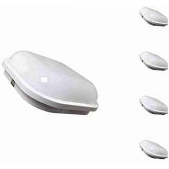Aplique LED Cuadrado Blanco 20W IP65 (Pack de 5) - Luz Neutra 4000K - 5500K