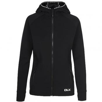 DLX Anais Women's Full Zip Hoodie with Pockets - Black