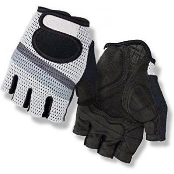 Giro Guantes de Ciclismo para Adultos SIV, Color Blanco/Titanio/Raya, Talla L