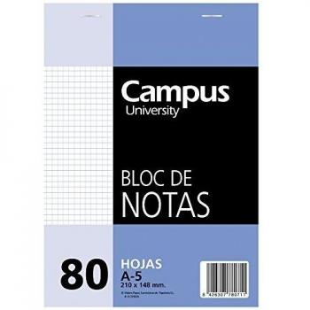 Campus University 001113-045 - Bloc de notas perforado liso, A5