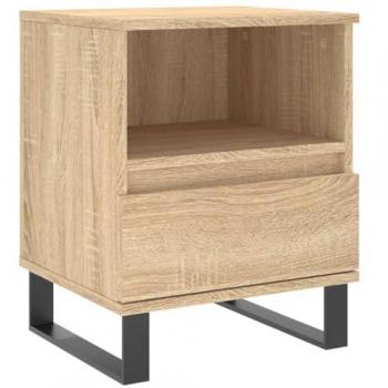 Mesita de noche madera de ingeniería roble Sonoma 40x35x50 cm