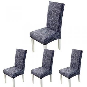 ARNTY Fundas para Sillas de Comedor Elasticas Cocina 4 Piezas,Modern Duradera Fundas Protectores para Sillas de Cocina Elasticas Antimanchas
