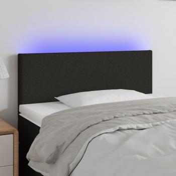 Cabecero LED Tejido Negro 90x5x78/88 cm