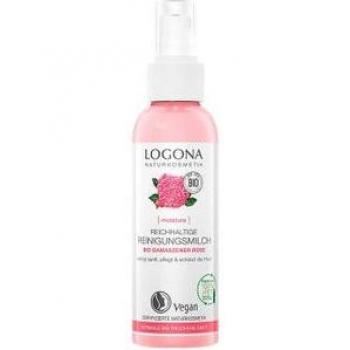 Logona Leche Desmaquillante Rosa Damascena 125ml - Desmaquillante suave a base de leche, formulado con extracto de rosa damascena, ideal para pieles sensibles, hidrata y calma la piel,