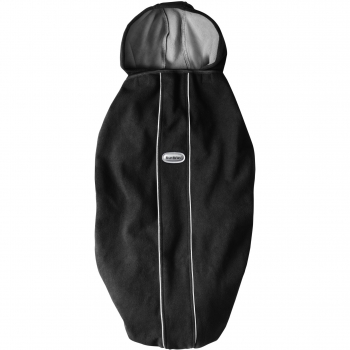 BABYBJÖRN Funda cortavientos para Mochila Porta Bebé con forro polar de tejido transpirable y repelente al agua, Color Negro
