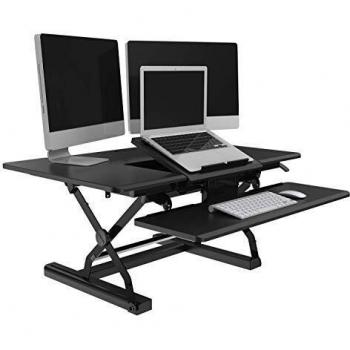 V7 POSTE DE TRAVAIL ASSIS-DEBOUT MAX 15KG NOIR 915X580X420 MM