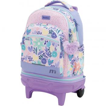 Carro desmontable con base reforzada y resistente Aquarelle Tandem lila y blanco