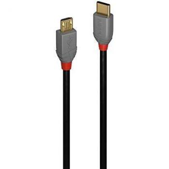 Lindy 1m USB 2.0 Type C to Micro-B Cable Anthra Line