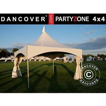 Carpa Pagoda PartyZone 4x4m, PVC, Blanca