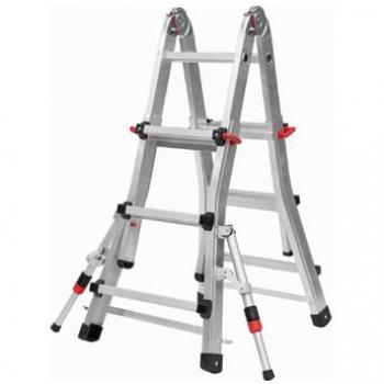Escalera de Aluminio Telescópica con 6 Peldaños