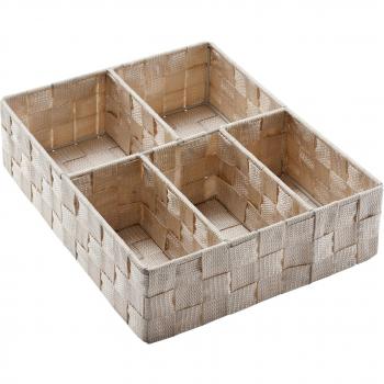 Compactor Organizador de cajón 5 huecos, Color beige, Tamaño, 32 x 25 x 8 cm, RAN4764