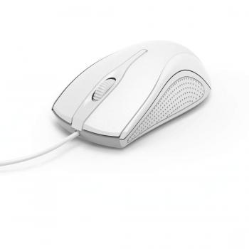 Ratón óptico Hama MC-200, cableado, 3 botones, USB, 1000 DPI, color blanco