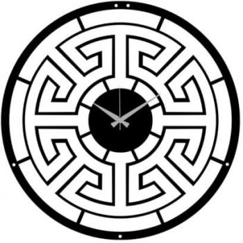 Reloj de Pared Geométrico 38 - Metal Negro - 50x0,15x50 cm