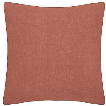 Funda de Almohada Linah Rosa Terracota 65x65 cm - Lino Lavado - Atmosphera Créateur d'Intérieur