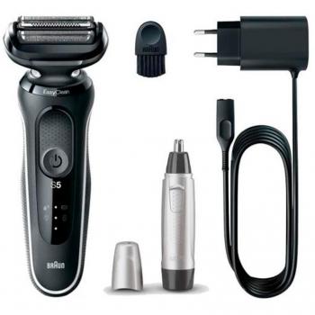 Braun Series 5 51-W1000s Afeitadora Eléctrica EasyClean con Uso en Seco y Mojado + Braun EN10 Cortapelos para Nariz y Orejas