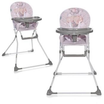Trona Infantil Plegable Cookie Lorelli con Abertura para Vaso y Tejido Lavable en Gris