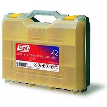 Tayg Maleta para herramienta eléctrica n. 42, Verde, Transparente, Amarillo, 385 x 330 x 130 mm