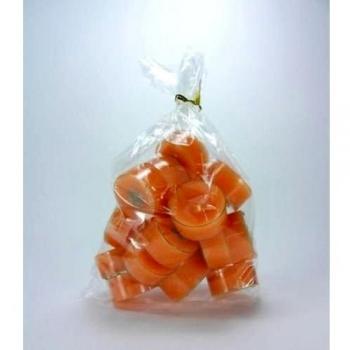 20Original Danés velas sin aroma en acrílico de Cup Colores teñida claro naranja