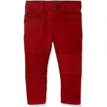 IKKS Denim Slim Bordeaux Pantalones de Vestir, Rojo Burdeos 39, 3 Mes para Bebés
