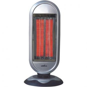 Estufa Eléctrica de Carbono Fulgor 900W Oscilante con 2 Potencias y Asa Antivuelco - Plata/Negro (60x30x30 cm)