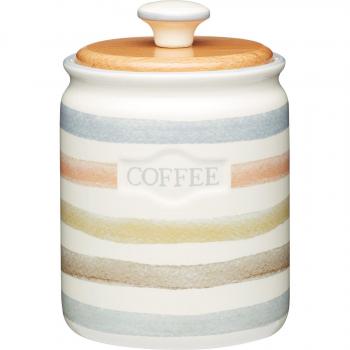 Jarra de Café Clásica Multicolor Cerámica a Rayas 10.5 X 10.5 X 16.5 Cm