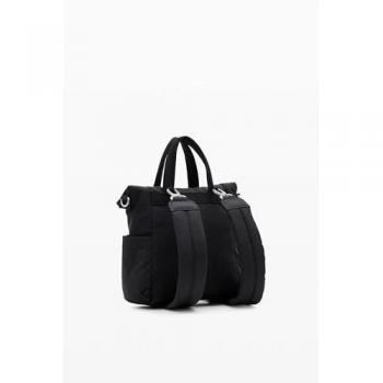 Bolso de mano nylon Desigual Basic Modular Voyager para mujer, color negro, talla única