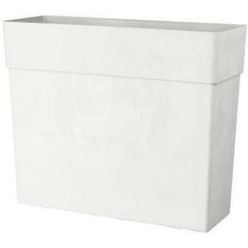 Macetero Deroma Like R Blanco - Macetas y Jardines - Altura 78 cm, color blanco, diseño moderno, ideal para interiores y exteriores