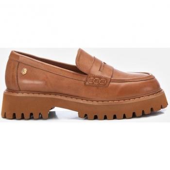 Carmela 161068 Mocasines de Piel para Mujer, Color Camel